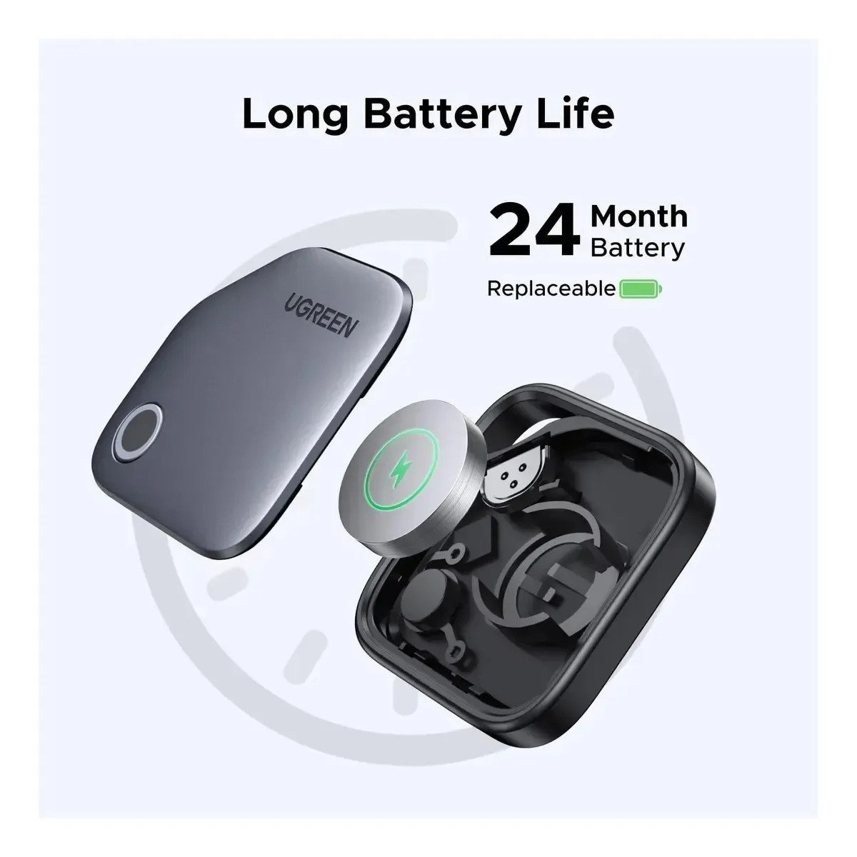 Localizador Bluetooth 5.0 Ugreen Air Tracker Tag Cm-816 Cinza-escuro