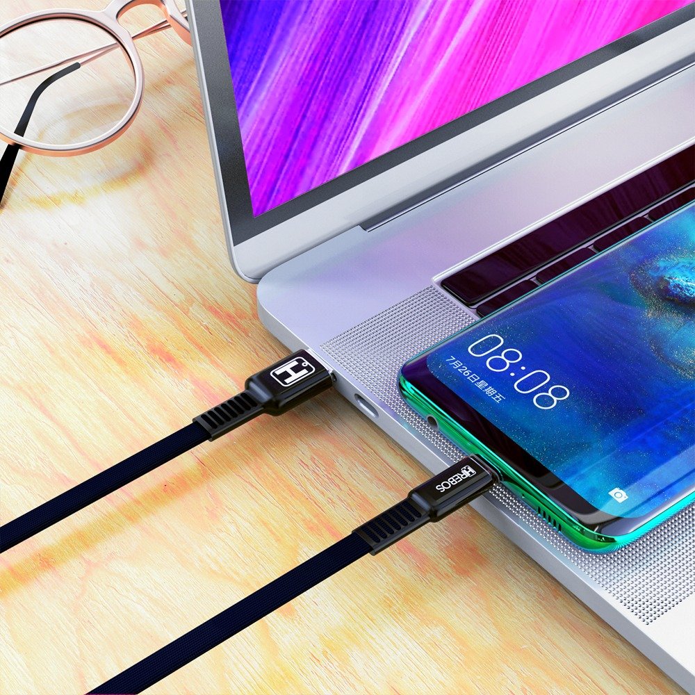 Cabo Turbo Hrebos Cb-221c Futuristic Usb Para Usb-c 2 Metros