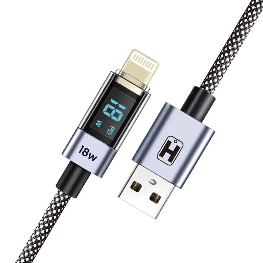 Cabo Hrebos Cb-274i Neoled 18w Usb-a/lgtng Display 2m Preto