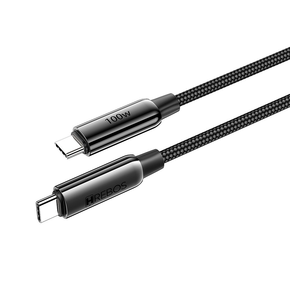 Cabo Hrebos Cb-370c Ultrametallic 100w Usb-c 2m Preto