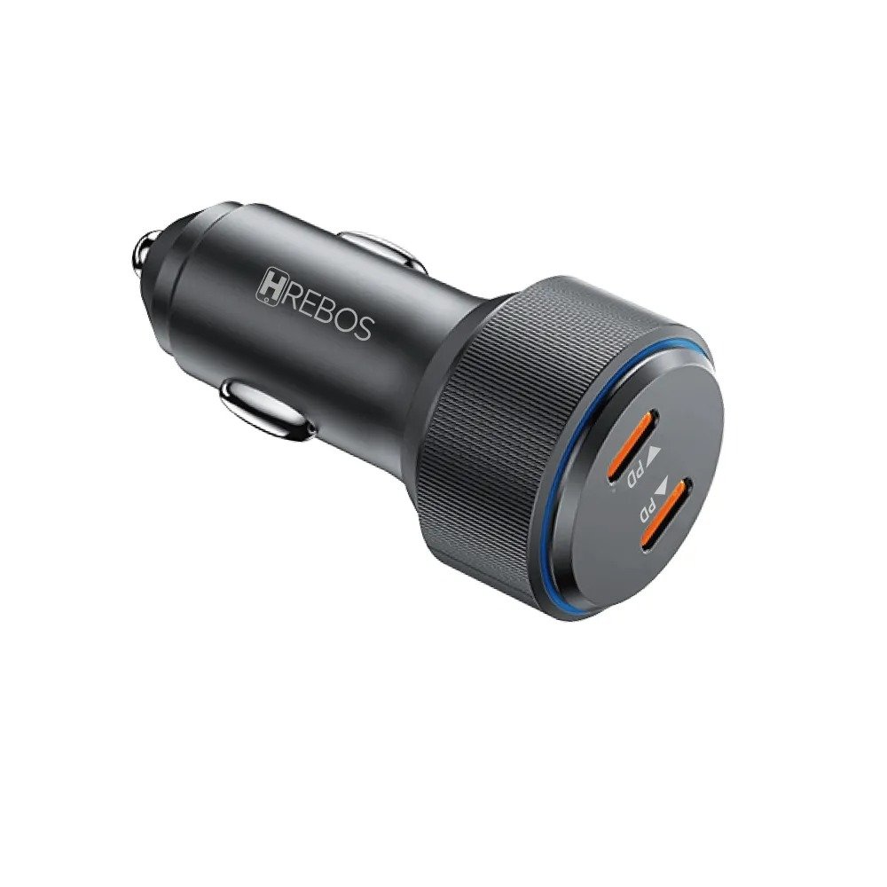 Carregador Veicular Hrebos Crv-209 Charge Pro 60w Dual Usb-c