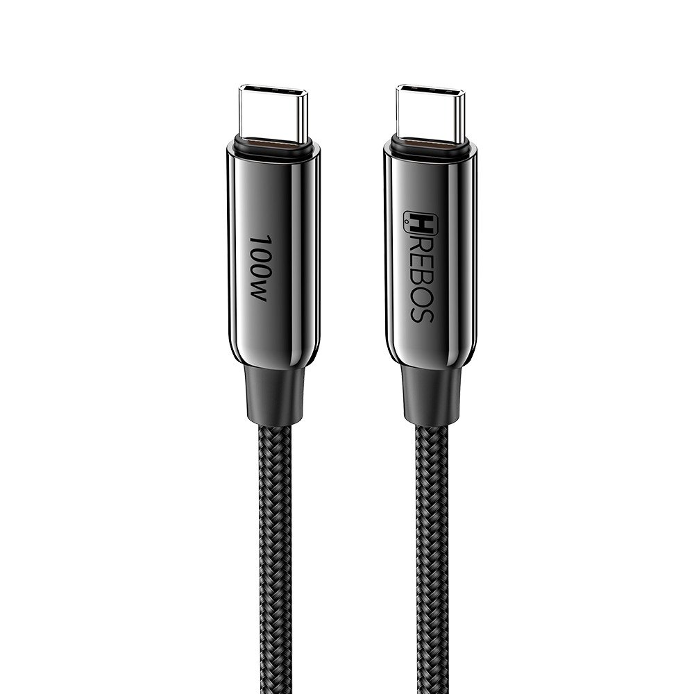 Cabo Hrebos Cb-370c Ultrametallic 100w Usb-c 2m Preto