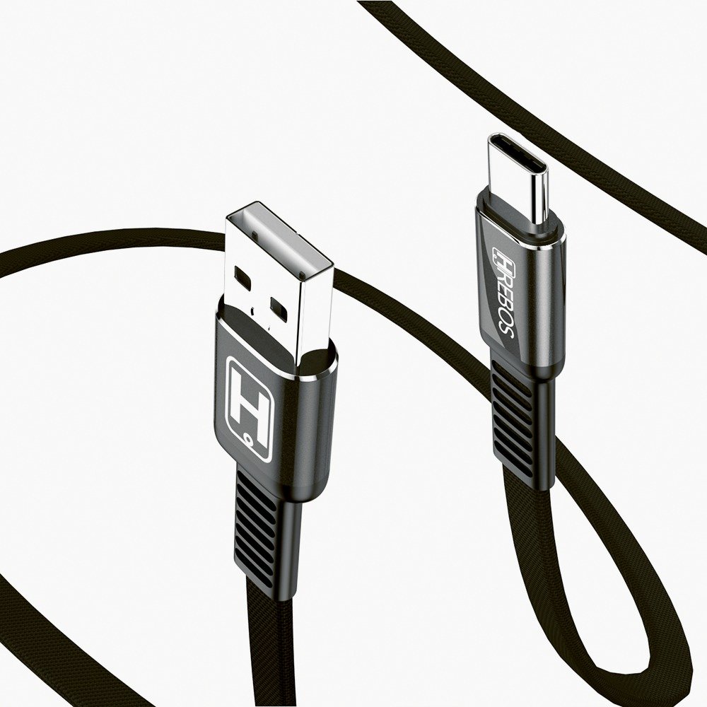 Cabo Turbo Hrebos Cb-221c Futuristic Usb Para Usb-c 2 Metros