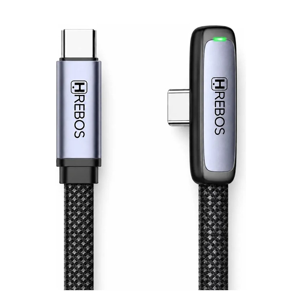 Cabo Hrebos Aerilink 100w 1m Usb-c Cb-692c Nylon Cinza