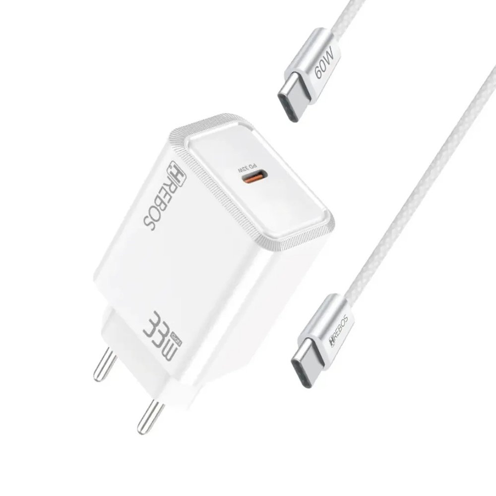 Carregador Smartphone Hrebos Crg-260c Fluxion 33w Cabo Usb-c
