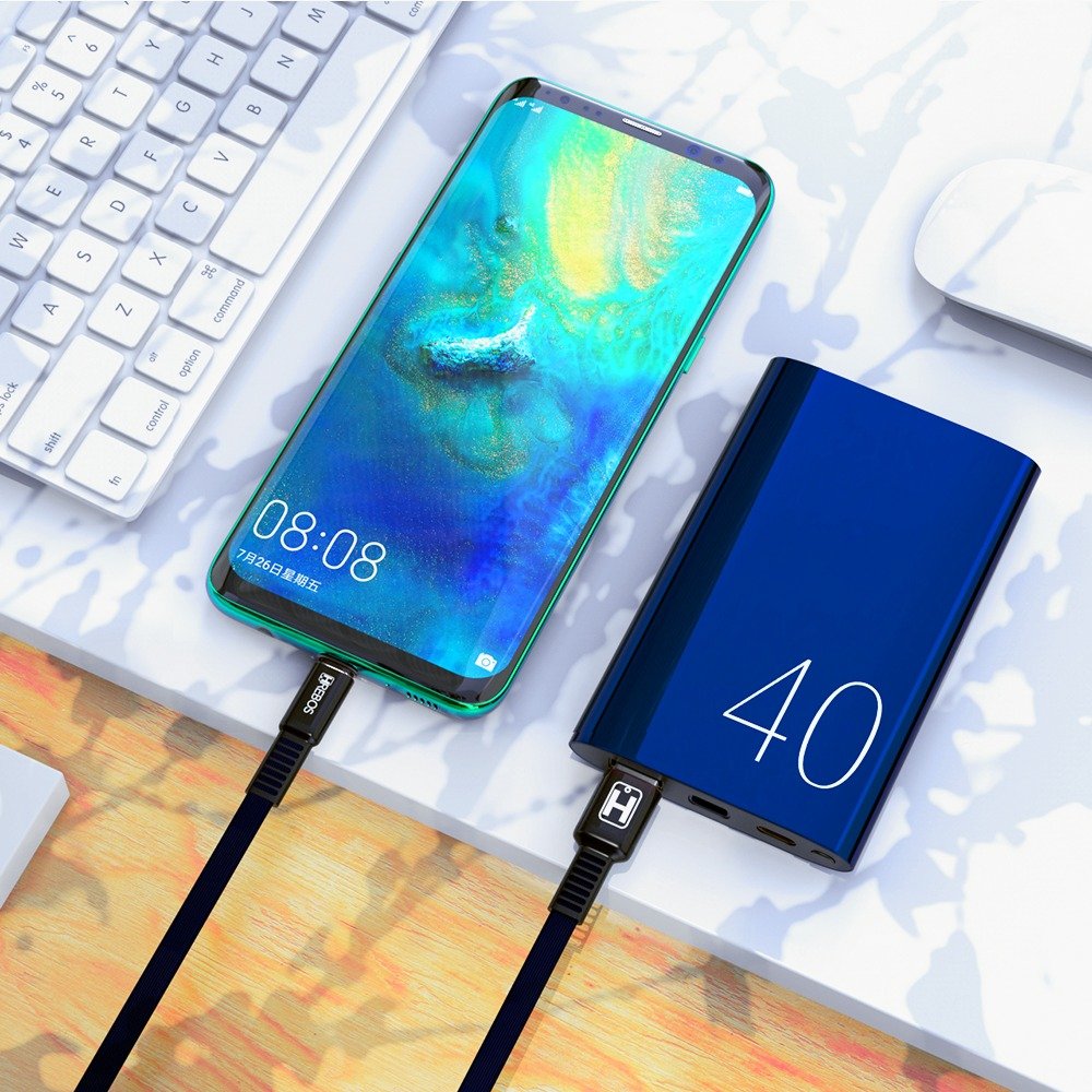 Cabo Turbo Hrebos Cb-221c Futuristic Usb Para Usb-c 2 Metros