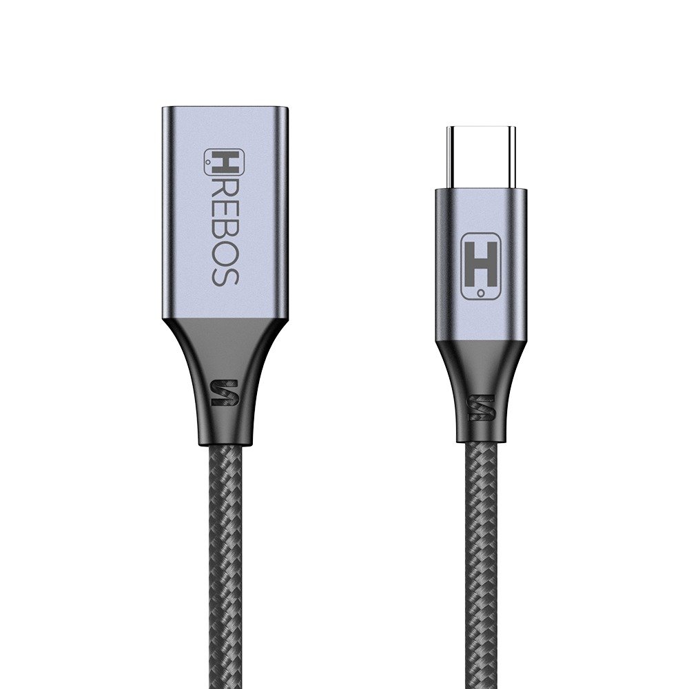 Cabo Extensor Usb-c/usb-a 2m Hrebos Cb-708c Preto