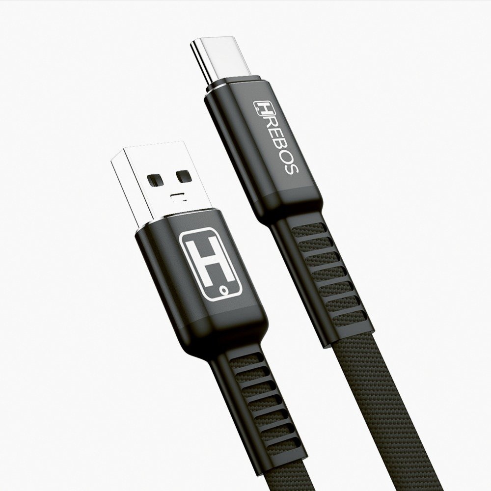 Cabo Turbo Hrebos Cb-221c Futuristic Usb Para Usb-c 2 Metros