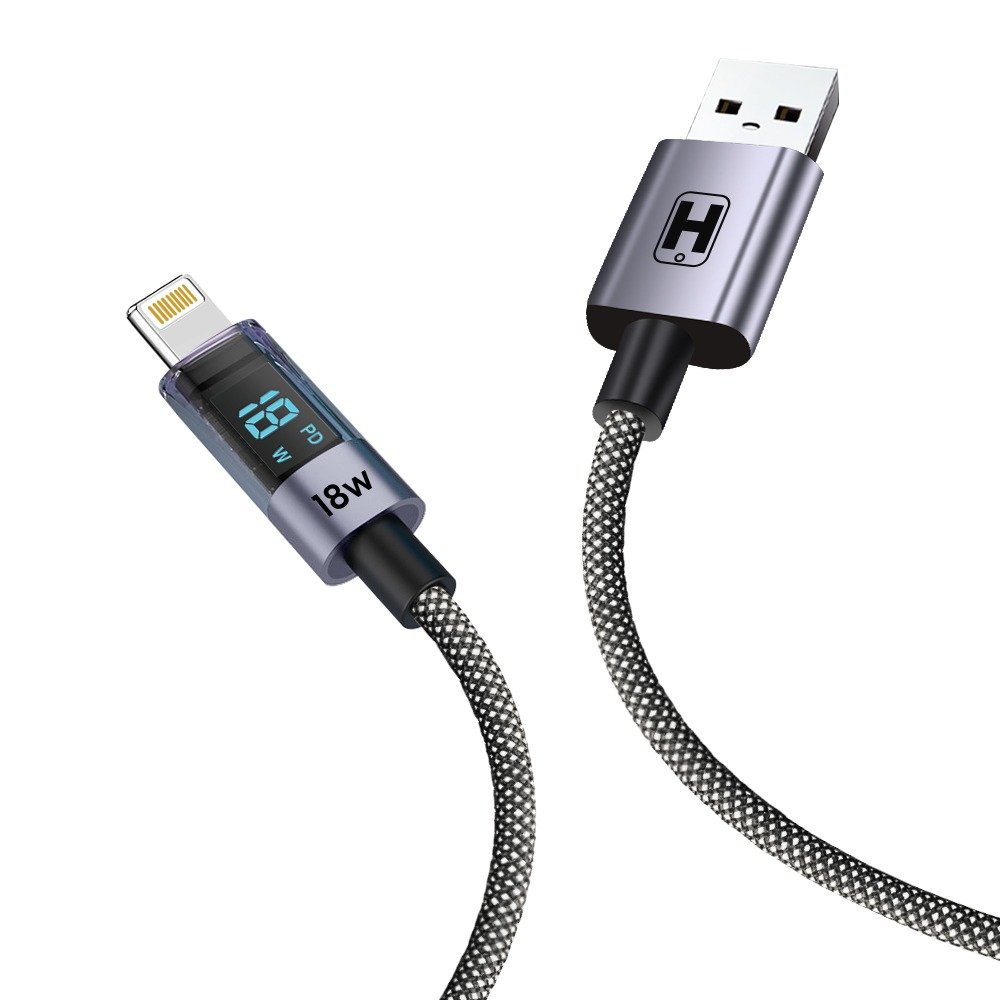 Cabo Hrebos Cb-274i Neoled 18w Usb-a/lgtng Display 2m Preto
