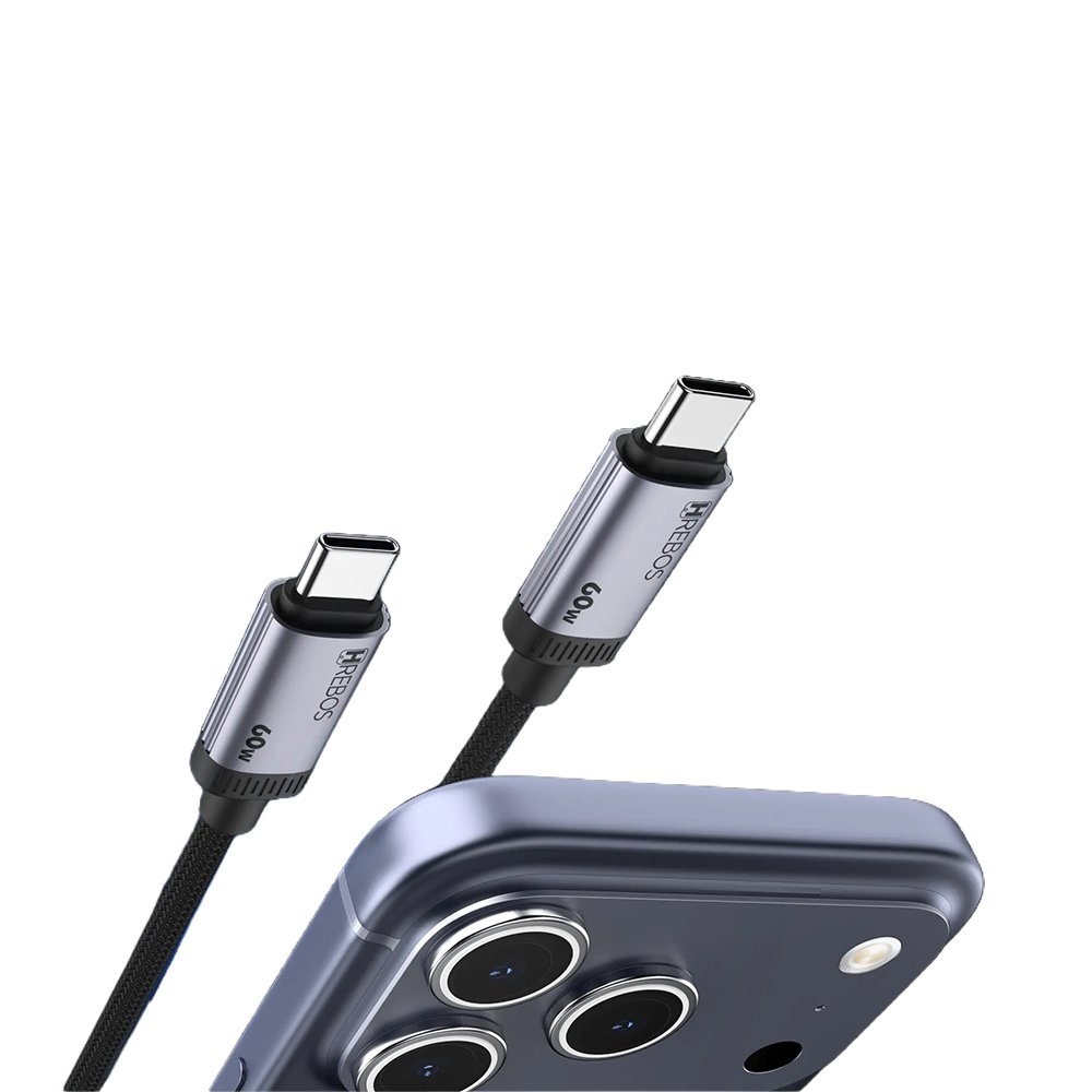 Cabo Hrebos Cb-691c Novabraid 60w Usb-c 2m Nylon Preto