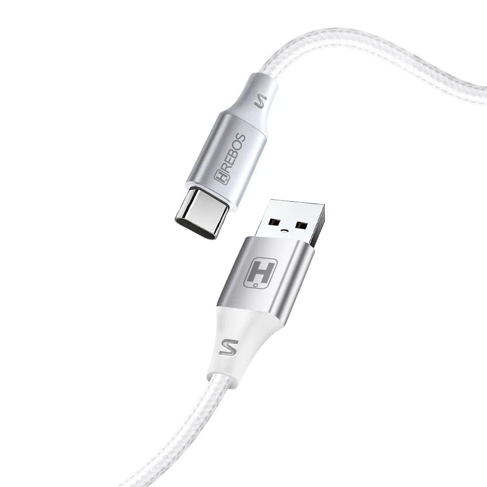 Cabo Hrebos Cb-220c Midnight 60w Usb-a/usb-c 2m Branco Branco