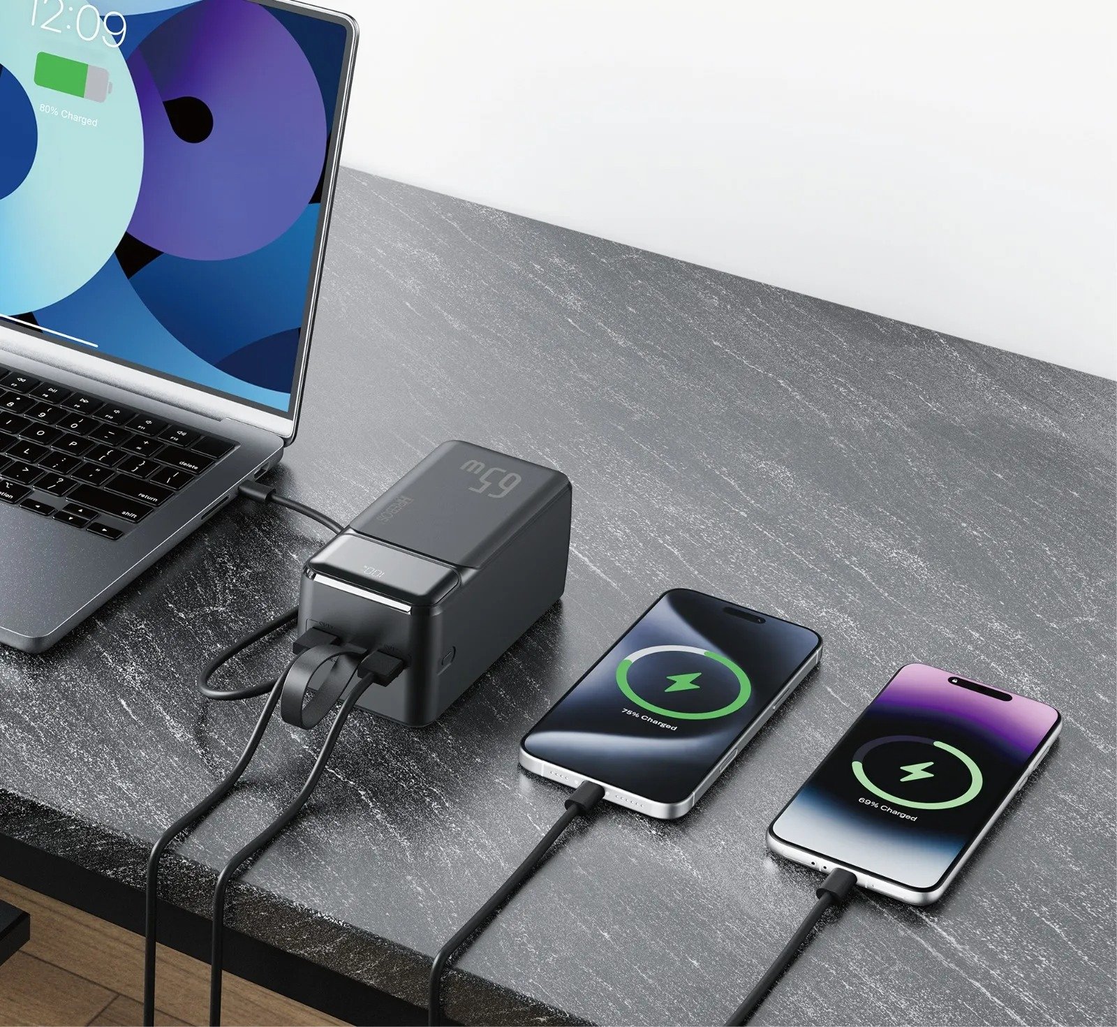 Power Bank Hrebos PB-960 50000mAh 65W Turbo Notebook