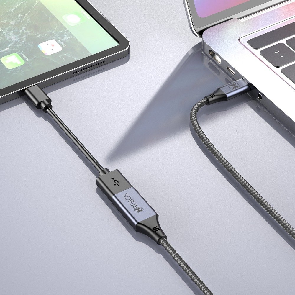 Cabo Extensor Usb-c/usb-a 2m Hrebos Cb-708c Preto