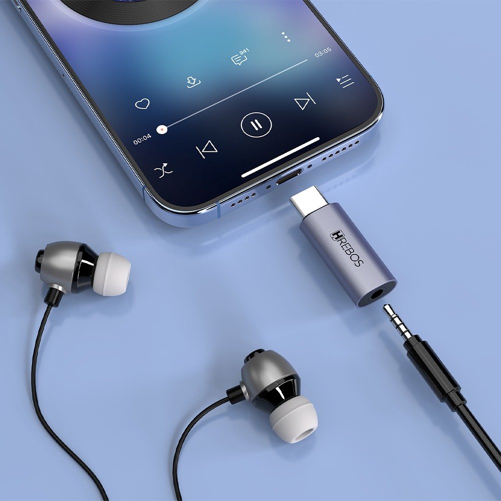 Adaptador Audio Hrebos Ad-504 Usb-a Macho P3 3.5mm Cinza
