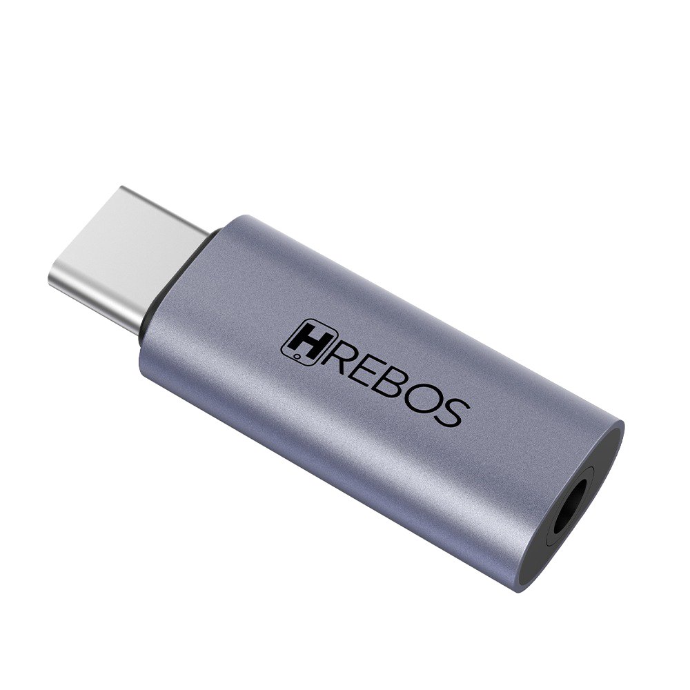 Adaptador Audio Hrebos Ad-504 Usb-a Macho P3 3.5mm Cinza
