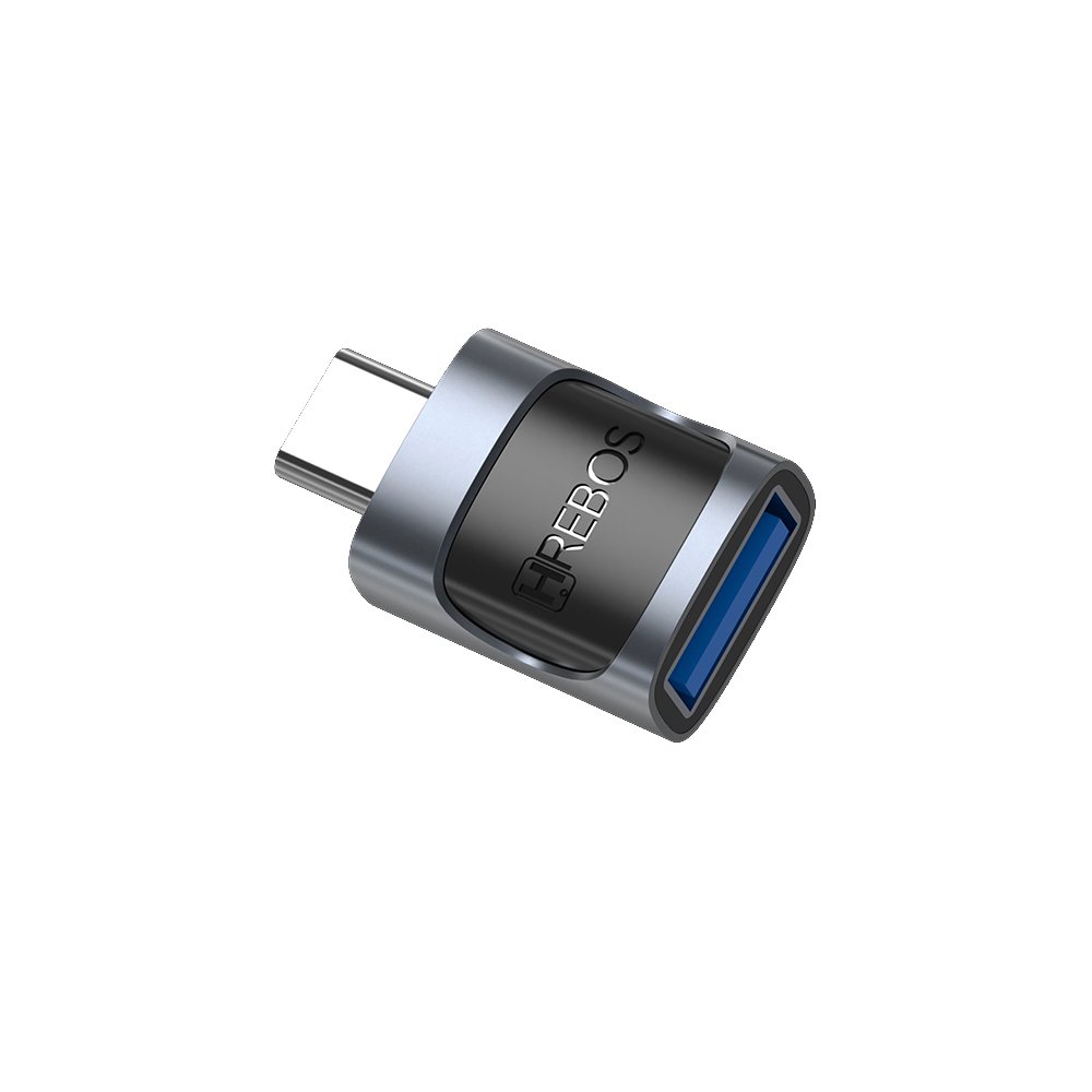 Adaptador Otg Hrebos Ad-706c Echolink Usb 3.0 5gbps Cinza-escuro