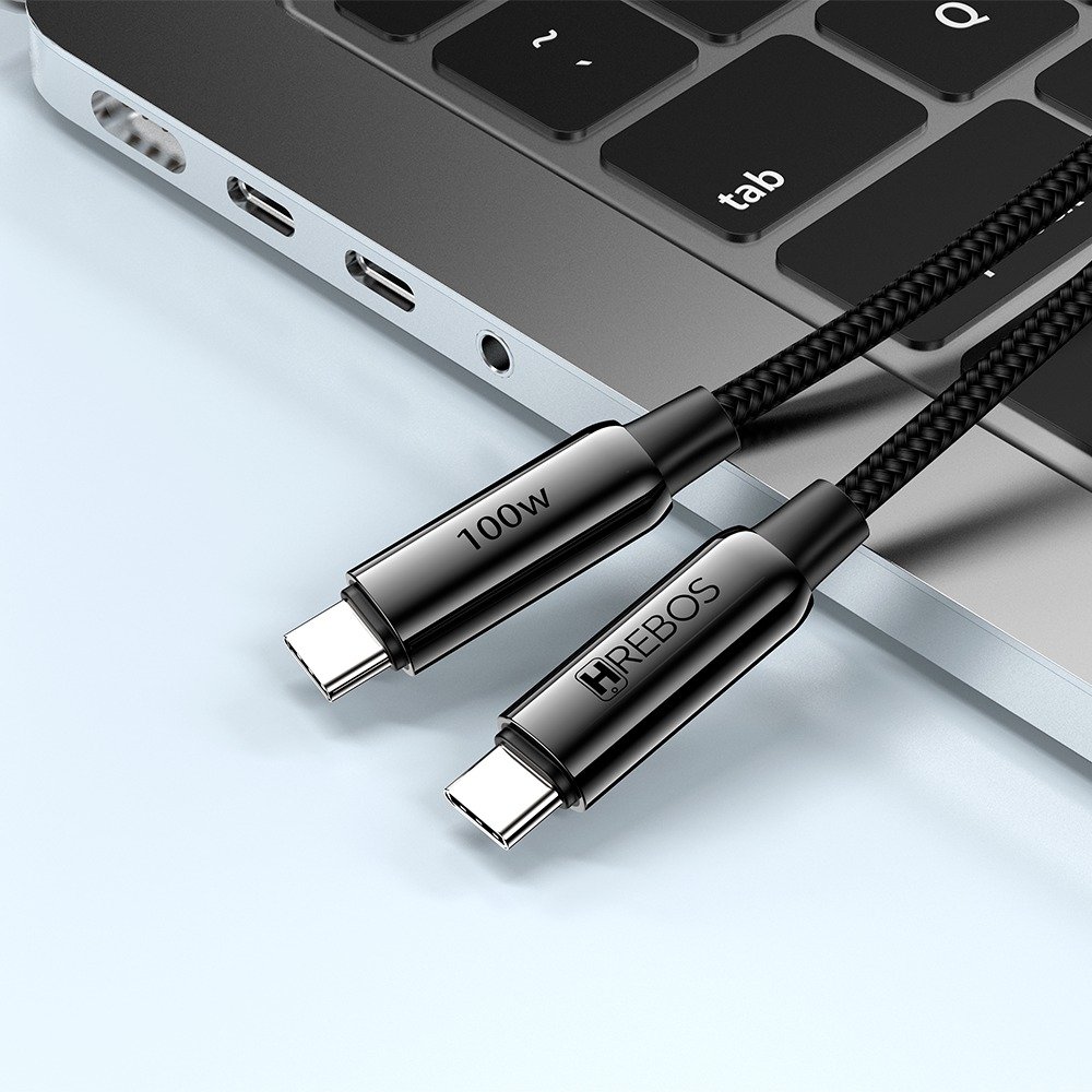 Cabo Hrebos Cb-370c Ultrametallic 100w Usb-c 2m Preto