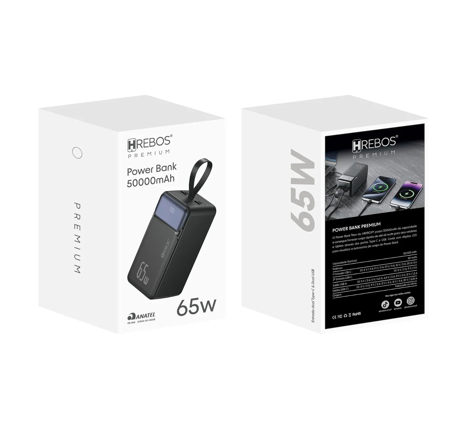Power Bank Hrebos PB-960 50000mAh 65W Turbo Notebook