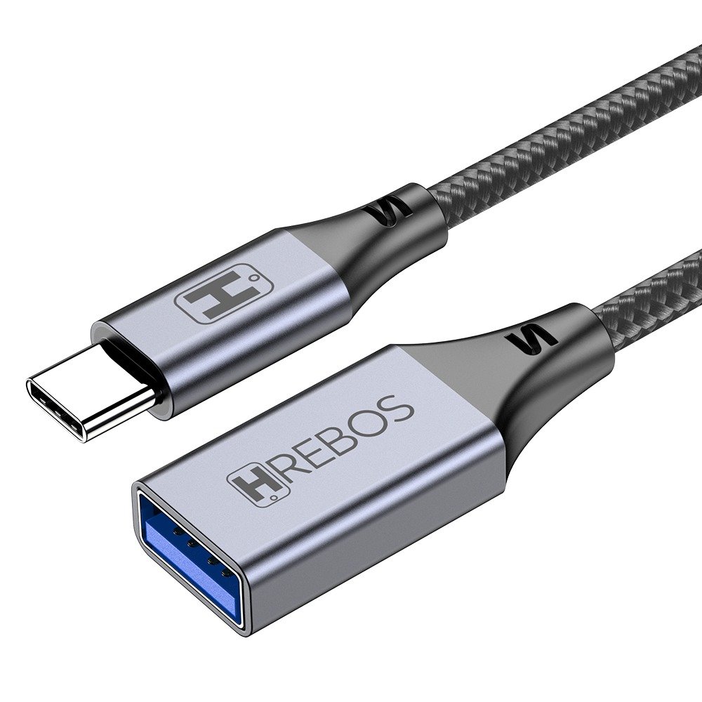 Cabo Extensor Usb-c/usb-a 2m Hrebos Cb-708c Preto