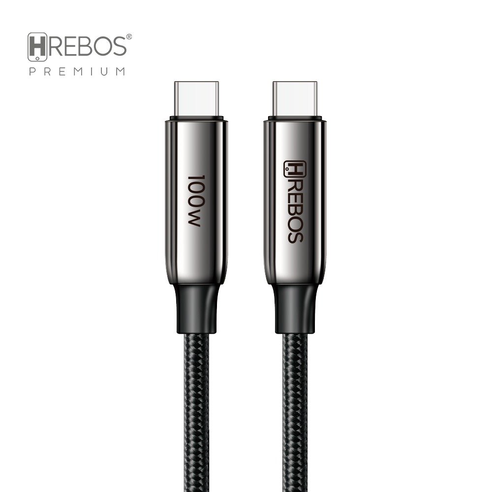 Cabo Hrebos Cb-370c Ultrametallic 100w Usb-c 2m Preto