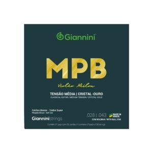 Jogo De Cordas Giannini Violão Nylon Cristal Ouro Mpb