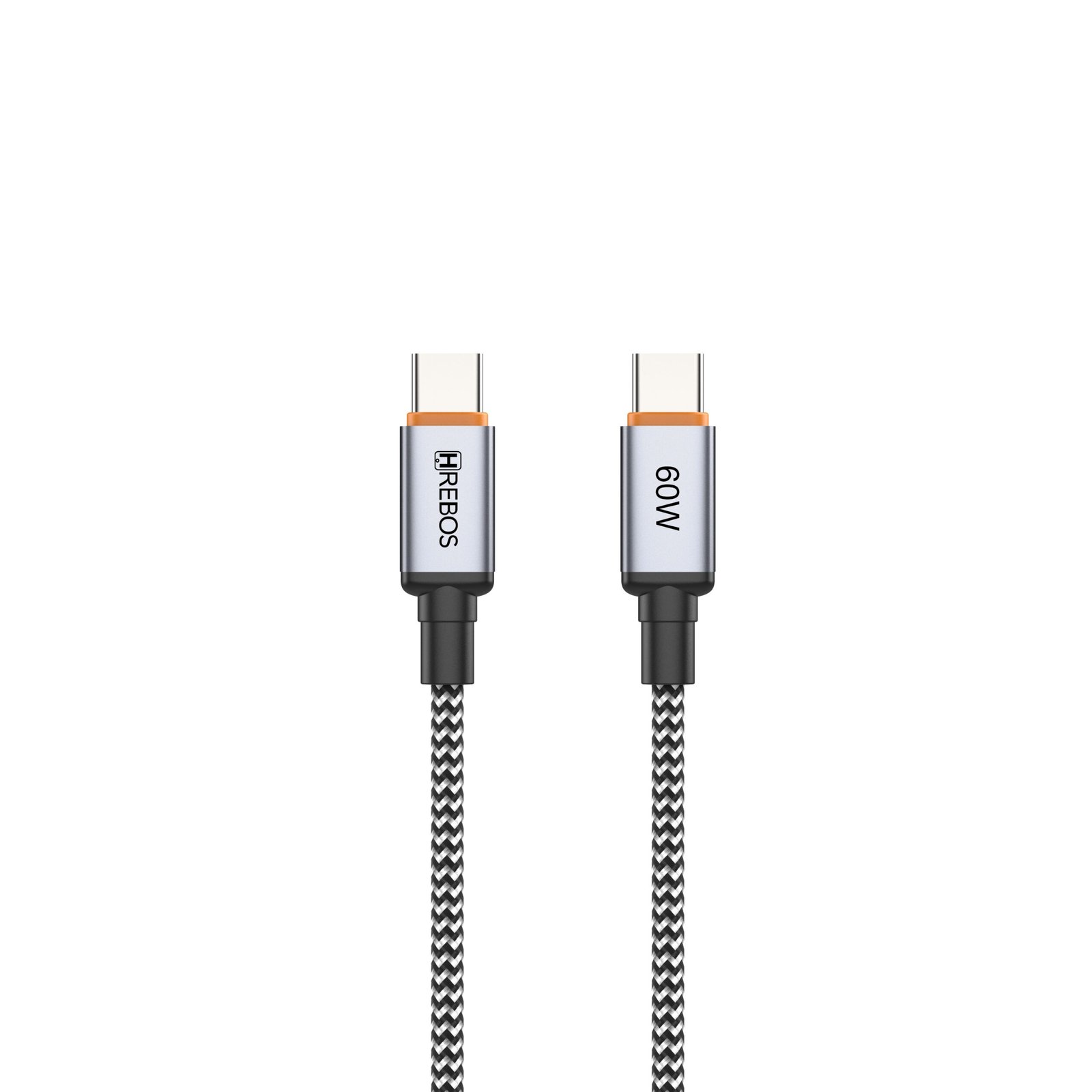 Cabo Usb-c 60w 2m Hrebos Ceoslink Cb-478c Nylon Cinza