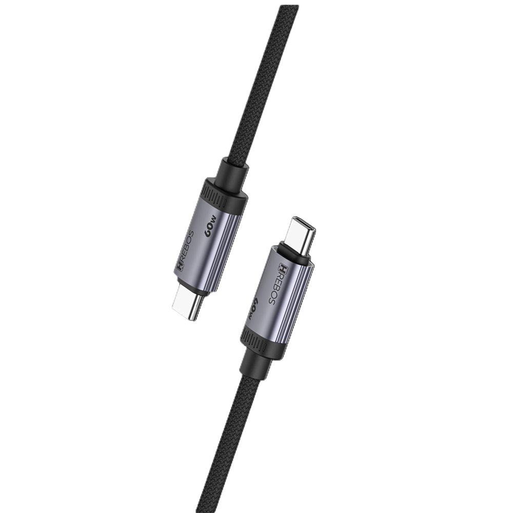 Cabo Hrebos Cb-691c Novabraid 60w Usb-c 2m Nylon Preto