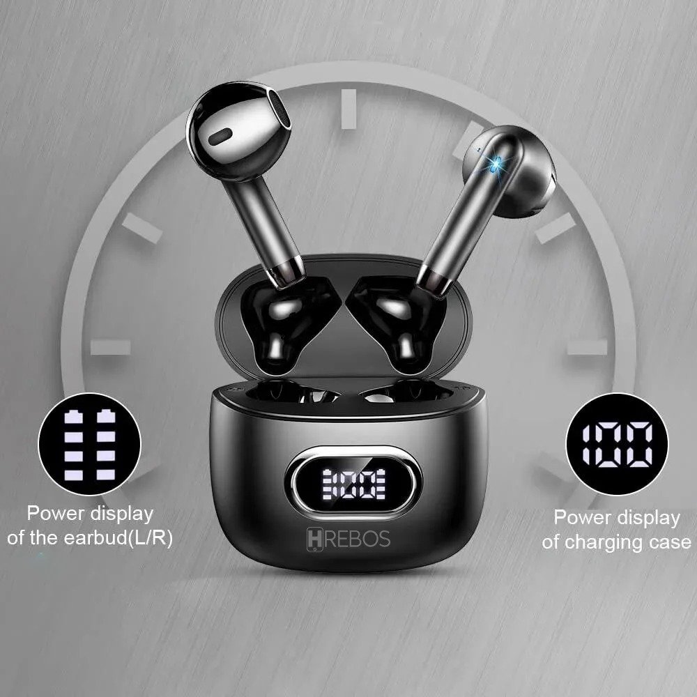 Fone Hrebos Eb-236 Vilipods Bluetooth Tws Display Preto