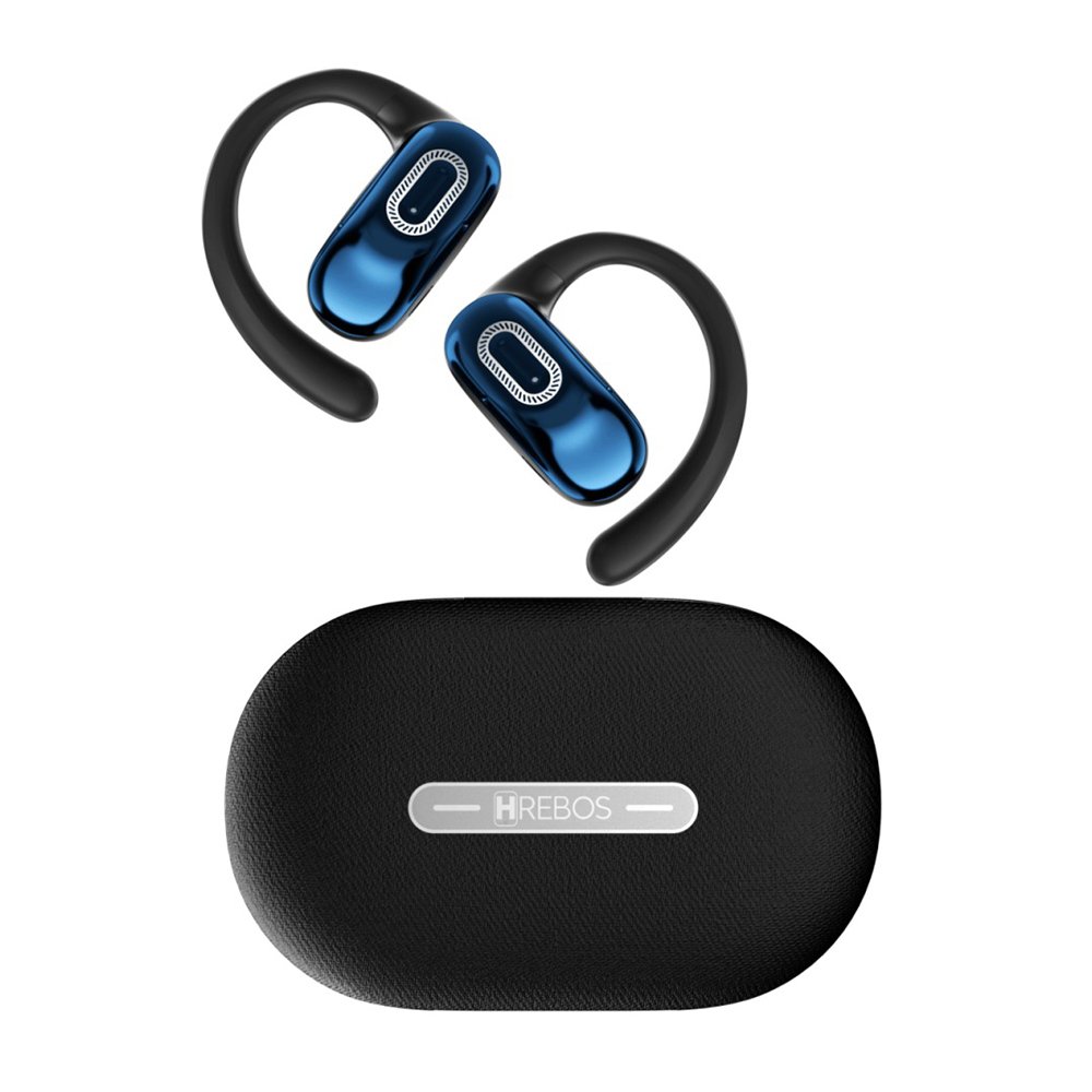 Fone Sem Fio Hrebos Eb-220 Neckband Hwave Bluetooth Esportes Azul