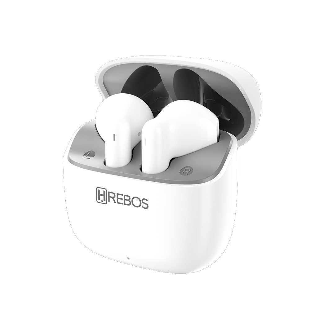 Fone Sem Fio Hrebos Eb-239 Skadipods Bluetooth Tws Branco Branco