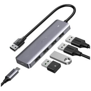 Hub Ugreen Usb-c Cm219 4 Portas Usb 3.0 5gbps Compacto