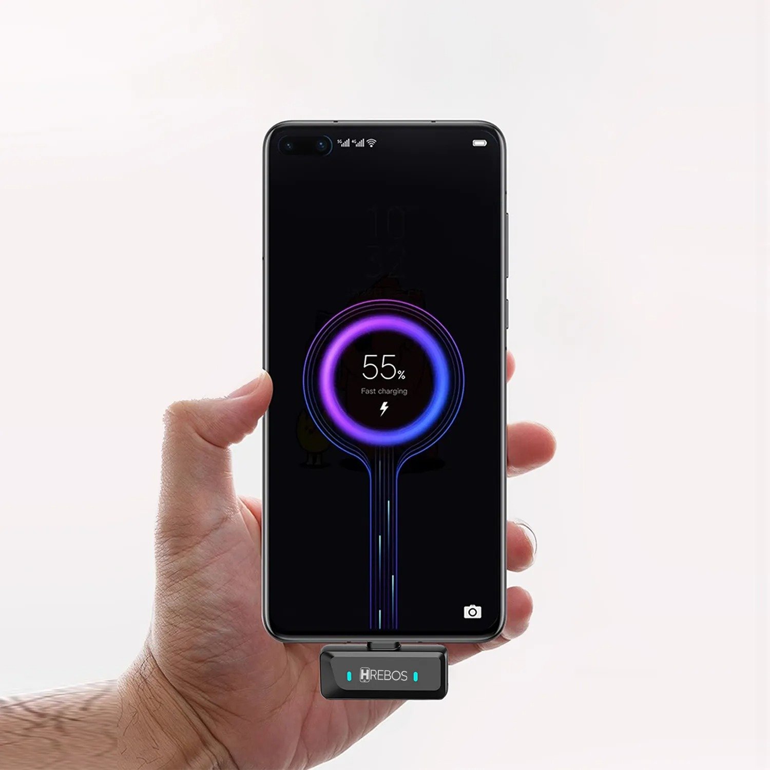 Microfone Lapela Hrebos If-1001 Wavemic Wireless 2.4ghz Preto