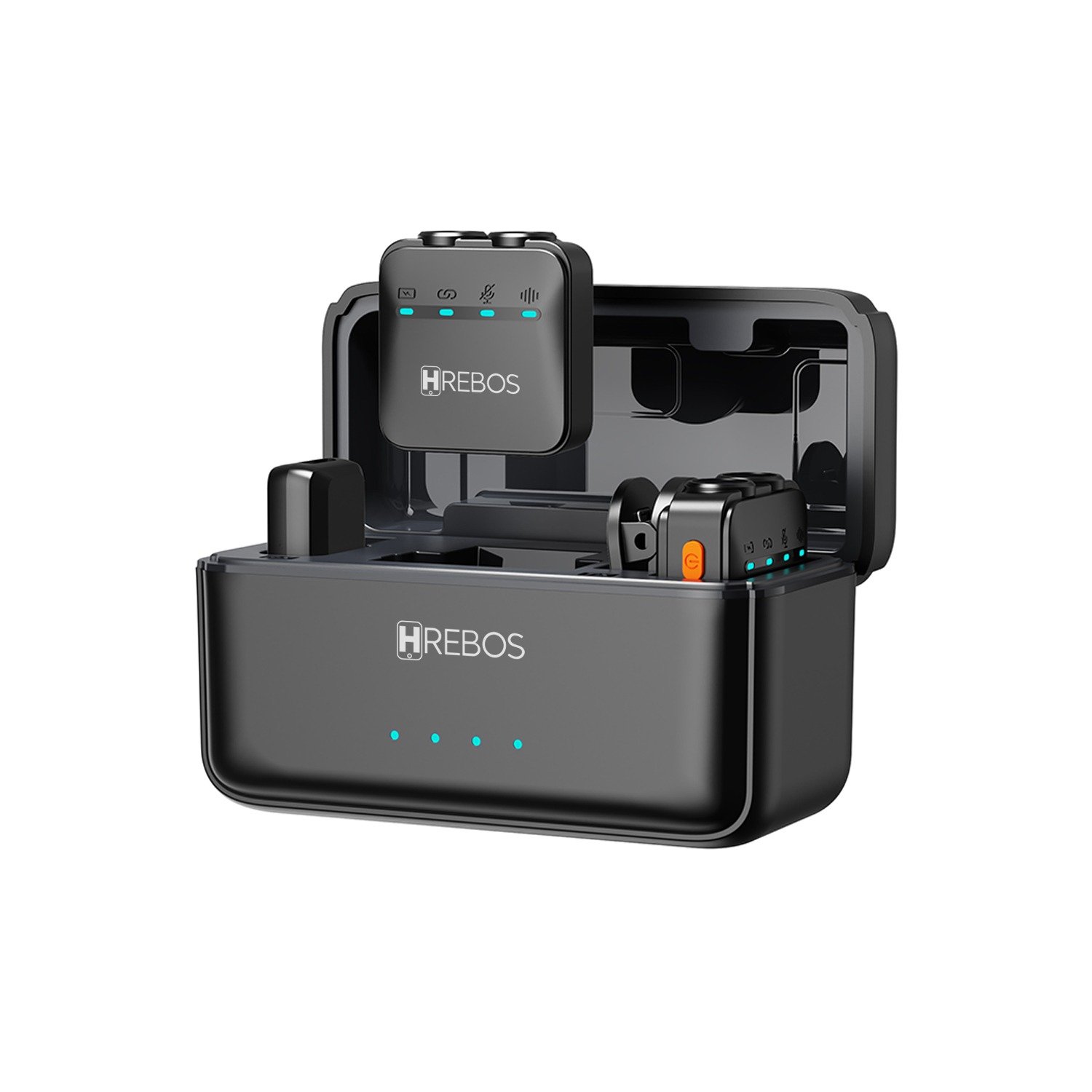 Microfone Lapela Hrebos If-1001 Wavemic Wireless 2.4ghz Preto