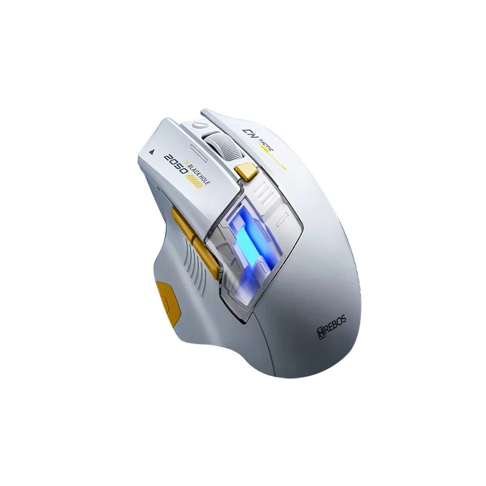 Mouse Hrebos Glidetrack If-387 Wireless 2400dpi Recarregavel Branco
