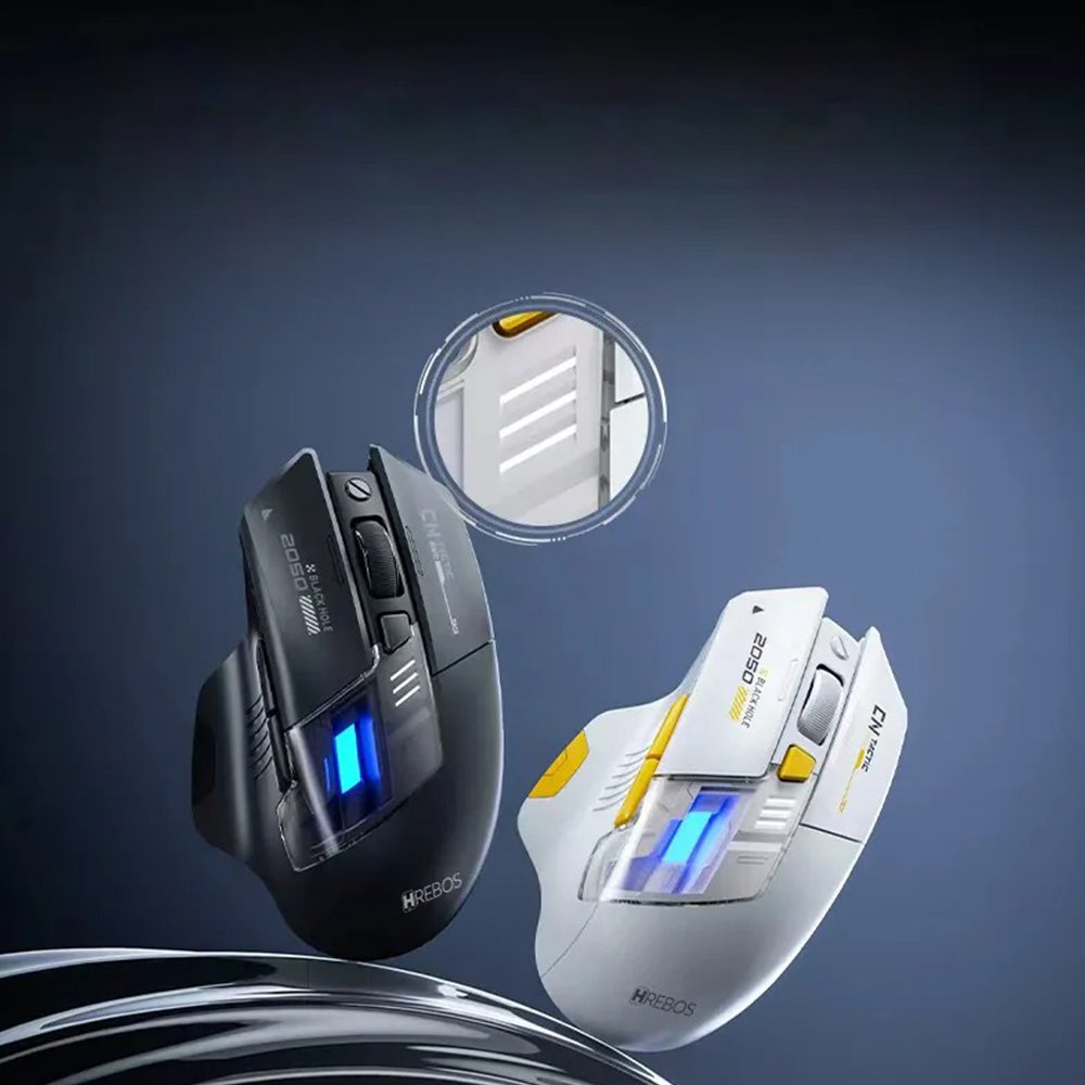 Mouse Hrebos Glidetrack If-387 Wireless 2400dpi Recarregavel Branco