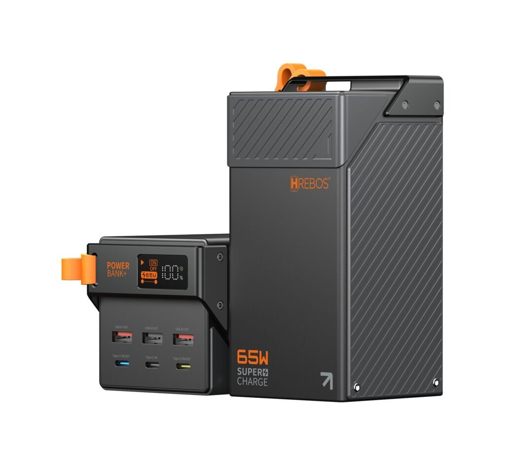 Power Bank Hrebos Pb-998 Forza 50000mah 65w Display Preto