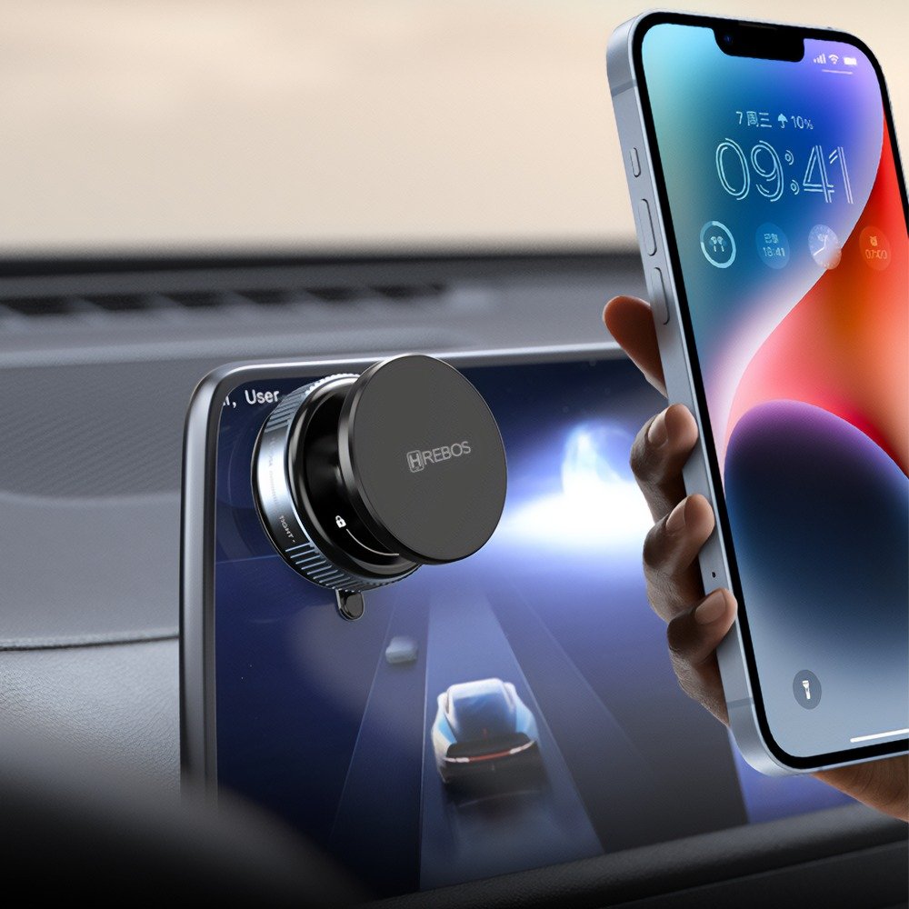 Suporte Smartphone Veicular Hrebos Su-255 Air Dock Articulado