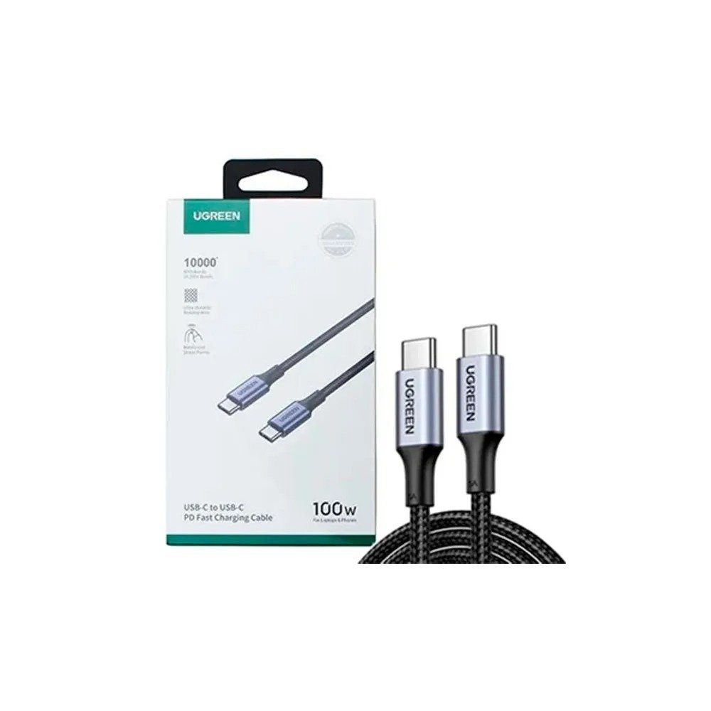 Cabo Ugreen Usb-c Para Usb-c 100w 5a 2m Us316 Preto Pd
